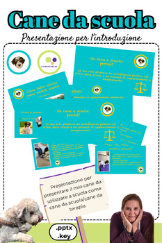 Preview of Italian: School dog | Therapy dog | Presentation | PP+Key Cane da scuola terapia