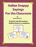 Italian Snappy Sayings (or chants) For All Classroom Situations