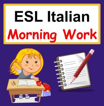 Preview of Italian Speakers ESL Newcomer Activities: ESL Back to School - Morning Work