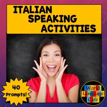 Preview of Italian Speaking Activities Test Exam Final Exams Quarterly Assessments