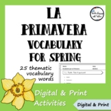 Italian Spring Seasonal Vocabulary + Activity Unit - Digit