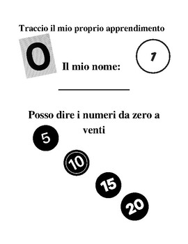 Preview of Italian Student Number Sense Progress Tracker