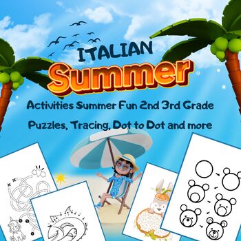Preview of Italian Summer activity pages |  Fun for End of Year!