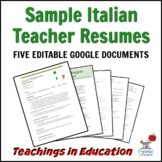 Italian Teacher Resume
