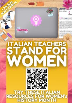 Preview of Italian Teaching Resource for Women's History Month - 3 in 1 - 50% OFF