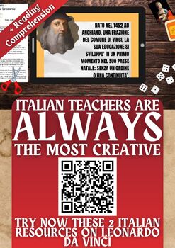 Preview of Italian Teaching Resources on Leonardo da Vinci - MEGA + Reading Comprehension