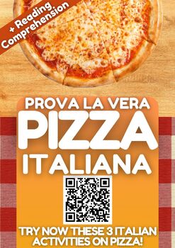 Preview of Italian Teaching Resources on Pizza in Italy + Reading Comprehension Worksheet