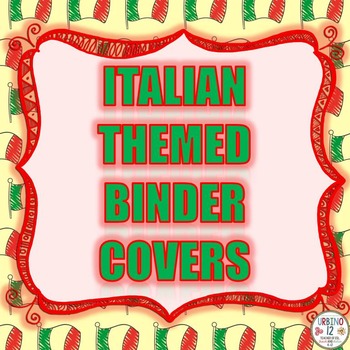 Preview of Italian Themed Binder Covers