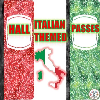 Preview of Italian  Themed Hall Passes