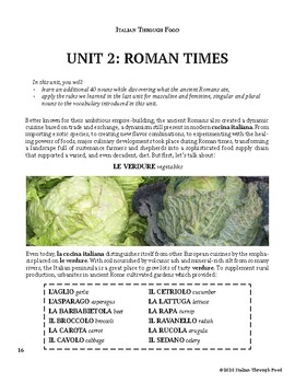 Preview of Italian Through Food Unit #2