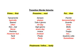 Preview of Italian Transition Words/ Adverbs