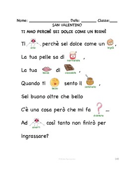 Preview of Italian Valentine's Day REBUS SONG | Ti amo perchè sei dolce come un bignè