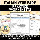 Italian Verb FARE - Practice Worksheets