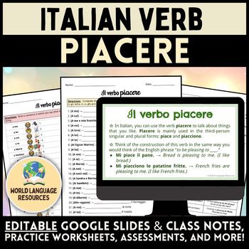 Preview of Italian Verb PIACERE