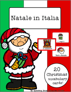 Preview of Italian Vocabulary Cards - Christmas (Natale in Italia)