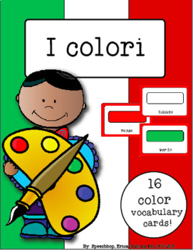 Preview of Italian Vocabulary Cards - Colors (i colori)