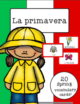 Preview of Italian Vocabulary Cards - Spring (La primavera)