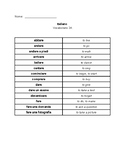 Italian Vocabulary Packets and Quizzes Unit 3 - La Scuola
