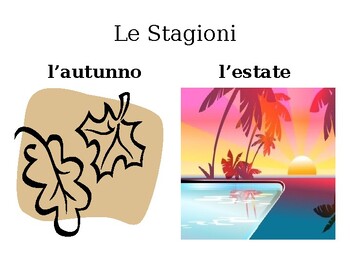 Preview of Italian Weather PowerPoint