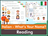 Italian What's Your Name Reading Bundle - K to 6
