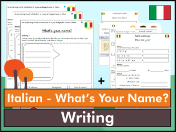 Preview of Italian What's Your Name Writing Bundle - K to 6