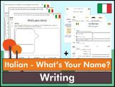 Italian What's Your Name Writing Bundle - K to 6