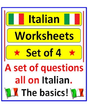 Preview of Italian Worksheets (Set of 4)