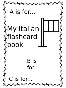 Preview of Italian alphabet flashcards