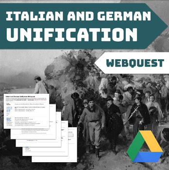 Preview of Italian and German Unification Webquest