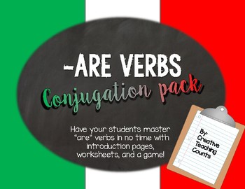 Preview of Italian -are verbs conjugation pack