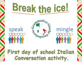 Italian first day activities