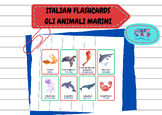 Italian flashcards - gli animali marini | Visual resource 