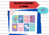 Italian flashcards - il tempo | Visual resource for practi