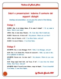 Italian greetings and presentations dialogues (formal and 