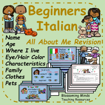 Preview of Italian lesson and resources : All About Me Revision