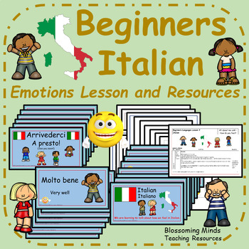 Preview of Italian lesson and resources : Feelings and emotions