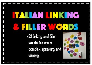Preview of Italian linking and filler words display