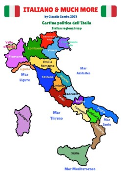 Preview of Italian regional map and chief towns