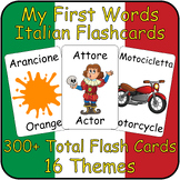 Italian to English First Words Flashcards - 300+ Beginner 