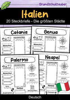Preview of Italienische Städte - 20 Steckbriefe für Städte in Italien (Deutsch)