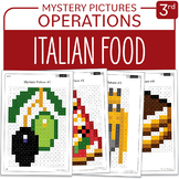 Italy Activity Italian Food Math Mystery Picture Grade 3 M