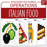 Italy Activity Italian Food Math Mystery Picture Grade 5 M