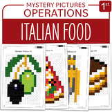 Italy Activity Italian Food Math Mystery Pictures Grade 1 