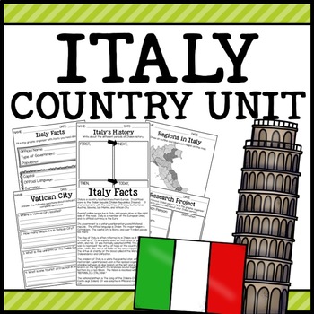 Preview of Italy Country Social Studies Complete Unit