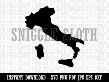Preview of Italy Country Solid Clipart Digital Download SVG EPS PNG PDF AI DXF JPG Cut File