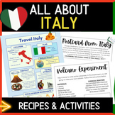 Italy Country Study Activities and Italian Recipes for Kids
