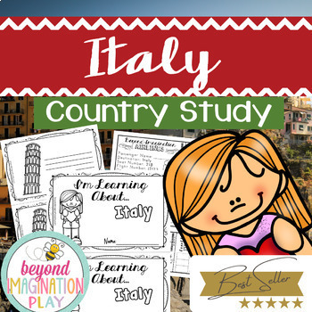 Preview of Italy Country Study *BEST SELLER* Comprehension, Activities + Play Pretend