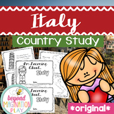 Italy Country Study - Fun Fact Booklet + Reading Comprehen