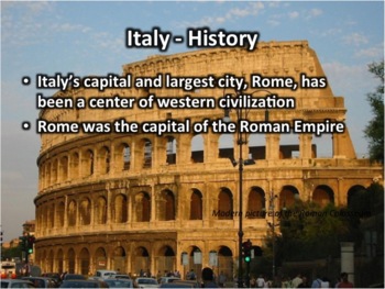 Italy PowerPoint - Geography, History, Government, Economy, Culture and ...