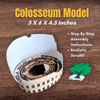 Preview of Italy Italian Printable 3D Paper Model Diorama Europe Landmark Roman Colosseum